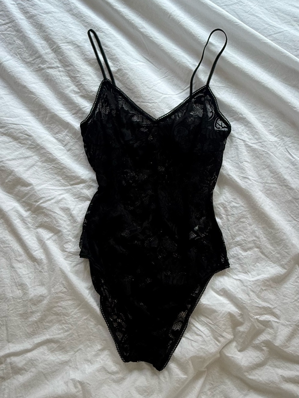 Reformation Black Lace Bodysuit